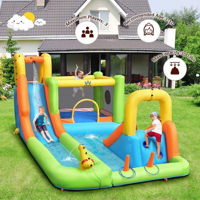 BOUNTECH Inflatable Water Slide, 20.5x11FT Mega Waterslide Park Bounce House for Outdoor Fun w/Long Slide