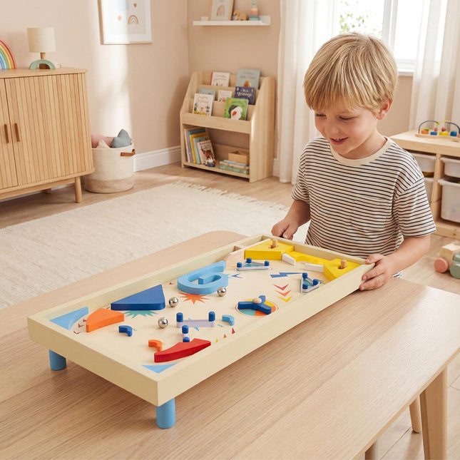 Costzon Wooden Pinball Machine Pinball for Hand-Eye Coordination
