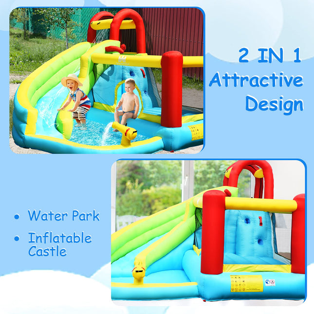 BOUNTECH Inflatable Water Slide, Bounce House Water Slide for Kids Outdoor Fun