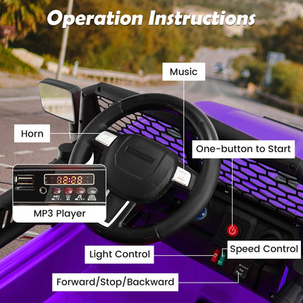Costzon Ride on Car, 12V Battery Powered Truck Vehicle with Remote Control, Electric Car for Kids