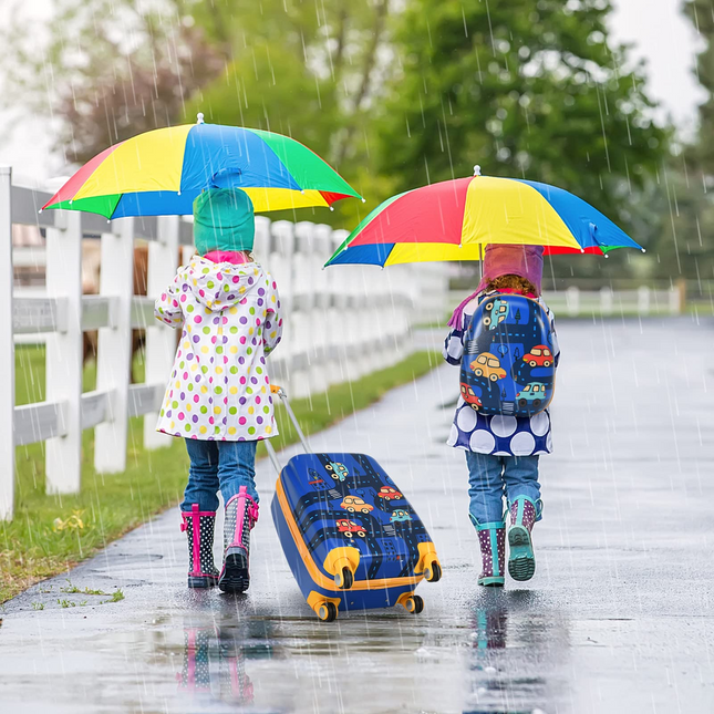 BABY JOY 2 PC Kids Carry On Luggage Set, 12" Backpack & 18" Toddler Suitcase