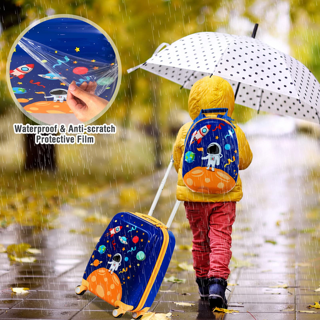 BABY JOY 2 PC Kids Carry On Luggage Set, 12" Backpack & 18" Toddler Suitcase