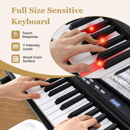Costzon 88 Key Piano Keyboard | Electric Digital Piano with Stand