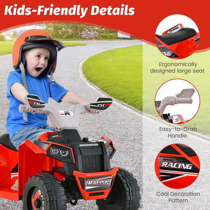 Costzon Kids ATV, 6V Battery Powered Electric Vehicle with Forward/Reverse Switch
