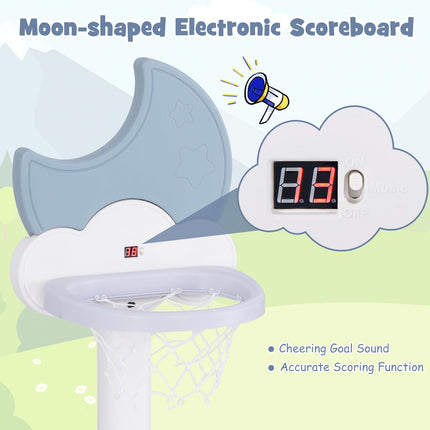 Costzon Toddler Basketball Hoop with Electronic Scoreboard Cheer Sound