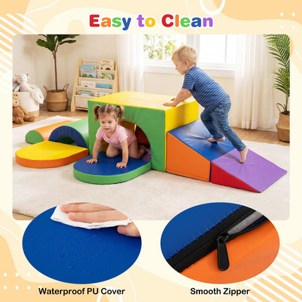 Costzon 7 Pieces Toddler Climbing Toys Indoor Foam Climbing Blocks