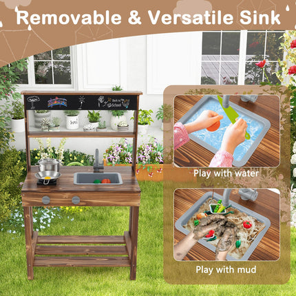 Costzon Outdoor Play Kitchen with Stoves