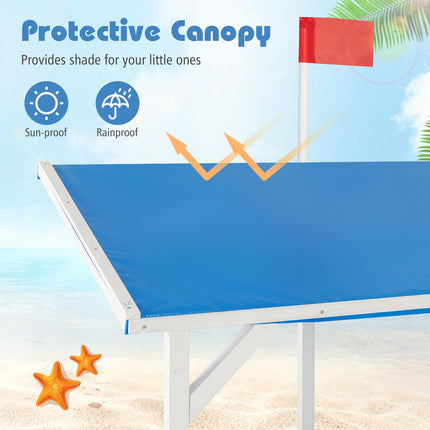 Costzon Pirate Ship Sandbox with Canopy