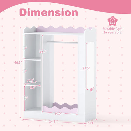Costzon Kids Dress Up Storage with Mirror