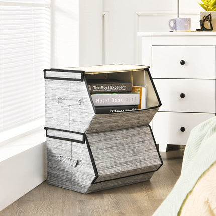Costzon Fabric Toy Box Chest Organizer for Kids