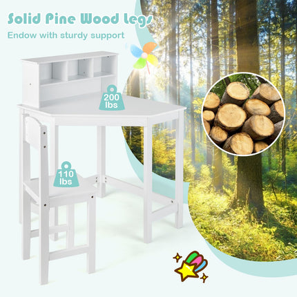 Kids Desk and Chair Set - Costzon