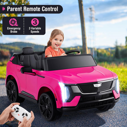 Costzon 2 Seater Ride on Truck 24V Licensed Cadillac Kids Car Electric Vehicles w/Remote Control