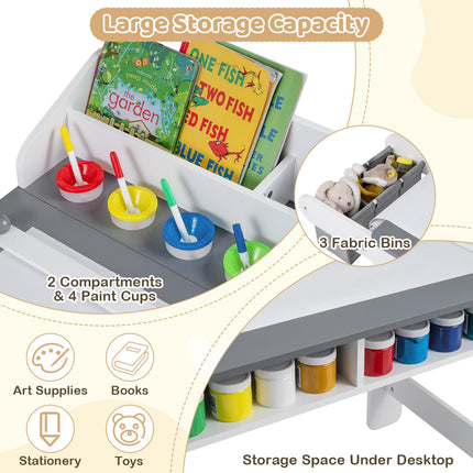 Costzon Kids Art Table and Chair Toddler Activity Desk Set