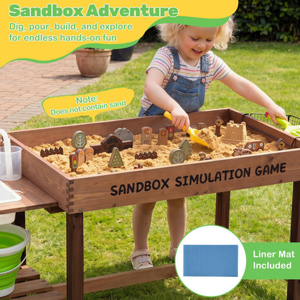 Costzon Sensory Table with Water Pump & Sink