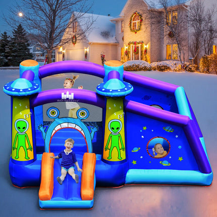 Inflatable Bounce House Alien Style Jumping Bouncy Castle with Slide