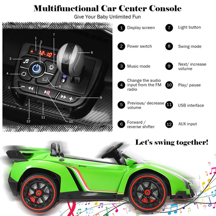 Costzon 2-Seater Ride on Car