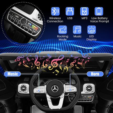 Costzon Ride on Car, Mercedes-Benz G500 Licensed Truck w/Rocking Mode, 3 Speeds, Remote