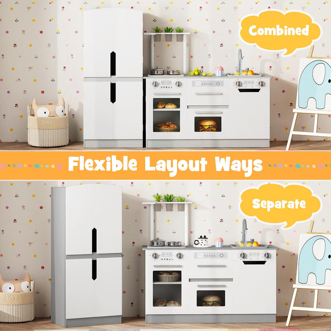 Costzon Kids Kitchen Playset Pretend Play Kitchen for Kids Ages 3+