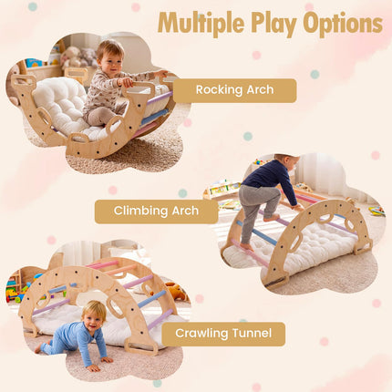 Costzon Wooden Rocking Climbing Arch w/Cushion