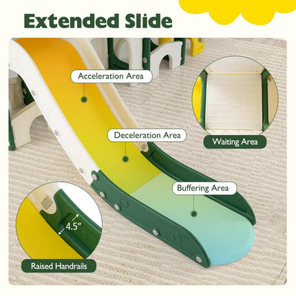 Costzon 10 in 1 Toddler Slide Set Kids Slide and Climber Playset