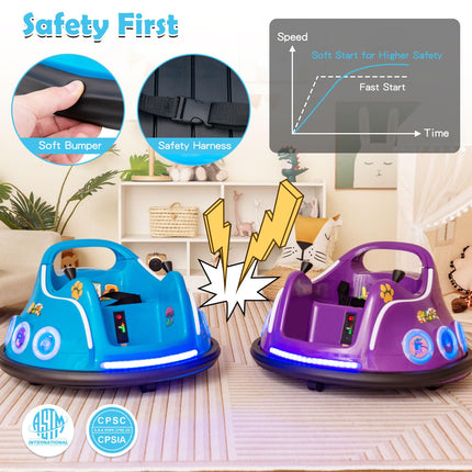 Costzon Bumper Car for Kids 12V Electric Ride on Toy with Remote Control