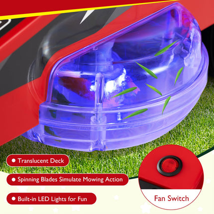 Costzon Ride on Lawn Mower for Kids | 12V Toddler Electric Car with 360° Twist and Turn