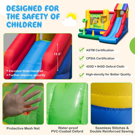 BOUNTECH Inflatable Bounce House with Ball Pit, Dual Slides Bouncy House for Kids 5-12, Toddler Jumper Bouncy Castle
