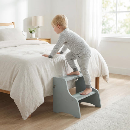 Costzon Folding Toddler Step Stool 2-Step Stool Safety Nets & Anti-Tip Feet
