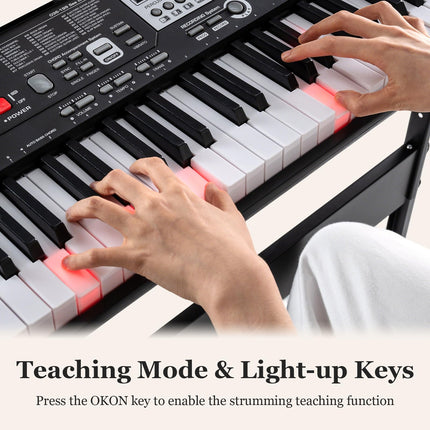 Costzon 61 Key Piano Keyboard | Electric Digital Piano with Stand & Bench