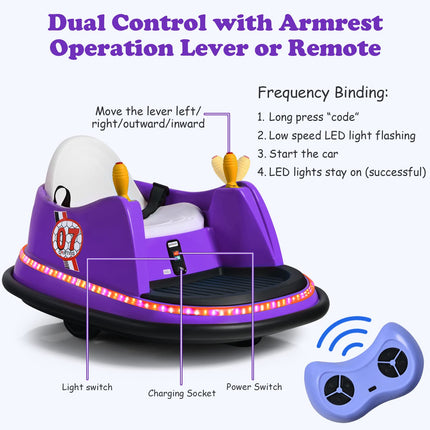 Costzon Bumper Car for Kids, 6V Battery Powered Electric Vehicle