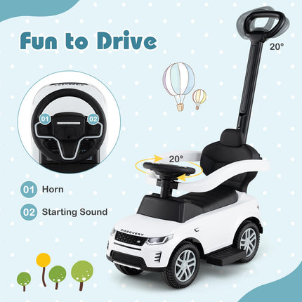 Costzon Push Car for Toddlers 3 in 1 Land Rover Discovery Stroller Sliding Walking Car