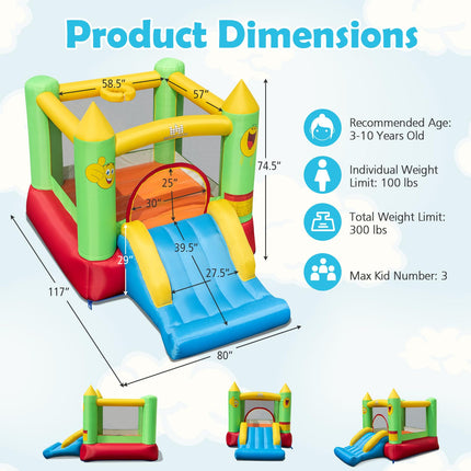 BOUNTECH Inflatable Bounce House（Smiling Face without Air Blower）