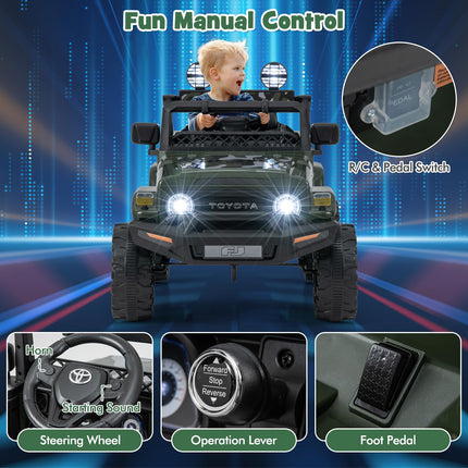 Costzon Ride on Car, 12V 7Ah Licensed Toyota FJ Cruiser Electric Car