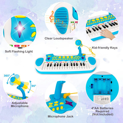 Costzon 31-Key Kids Piano Keyboard Toy, Toddler Electronic Musical Instrument Educational Toy