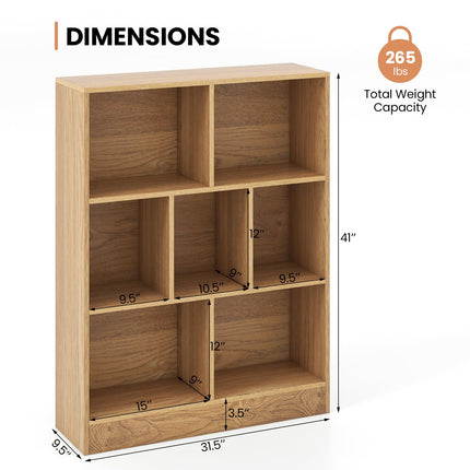 Costzon Montessori Shelf, 7-Section Toy Storage Organizer for Books Toys