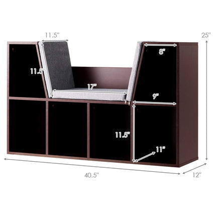 Costzon Kids Bookshelf with Reading Nook