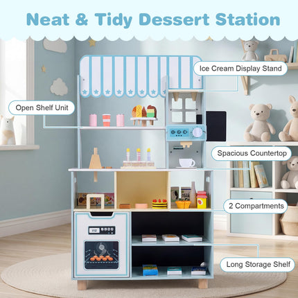 Costzon 2-in-1 Wooden Grocery Store Pretend Play