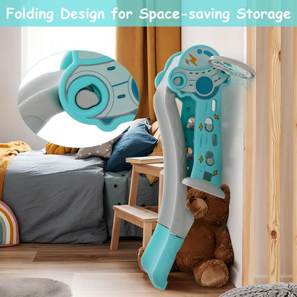BABY JOY Toddler Slide, 3 in 1 Folding Baby Slide Climber Playset, Freestanding Slide with Long Slipping Slope