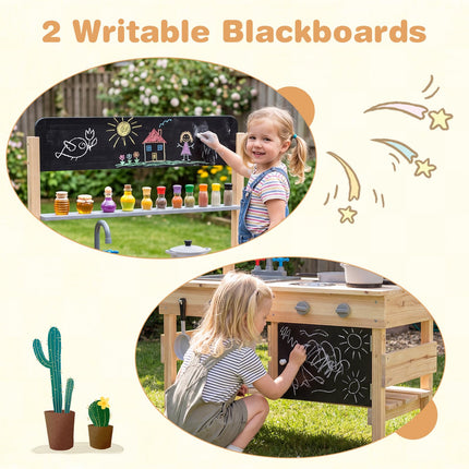 Costzon Mud Kitchen w/Stoves for Kids