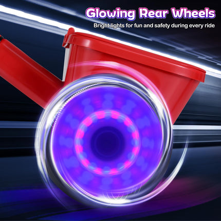 BABY JOY Toddler Tricycle Baby Bike with Glowing Wheels