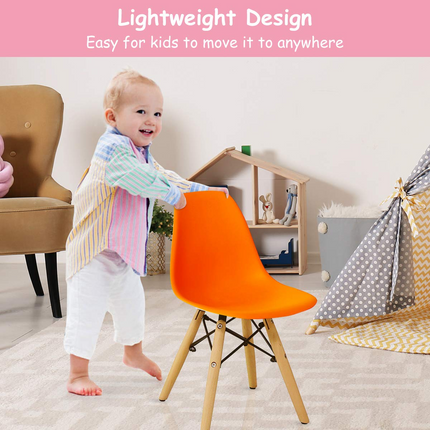 Costzon Kids Table and Chair Set, Kids Mid-Century Modern Style Table Set (Colorful/White, Table & 2/ 4 Chairs)