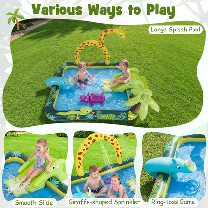 Costzon Jungle Animal Inflatable Kiddie Pool (82'' x 70'' x 54.5'')