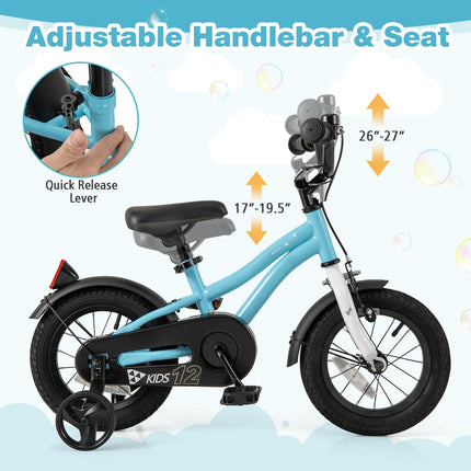 BABY JOY Kids Bike, 12 14 16 18 Inches Sporty Bicycle with Training Wheels
