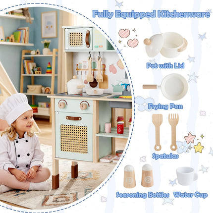 Costzon Kids Play Kitchen Toddler Toy Kitchen Set
