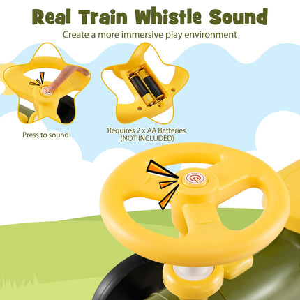 Costzon Ride On Push Car Retro Kids Riding Toy with Steering Wheel
