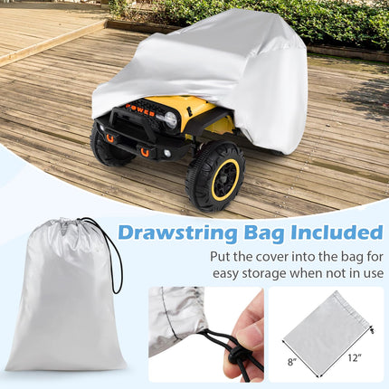 Costzon Kids Ride on Toy Car Cover, All-Weather Universal Fit Protective Cover with Drawstring Storage Bag