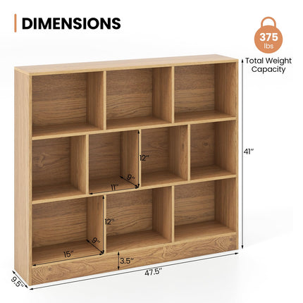 Costzon Montessori Shelf, 10-Section Toy Storage Organizer for Books Toys