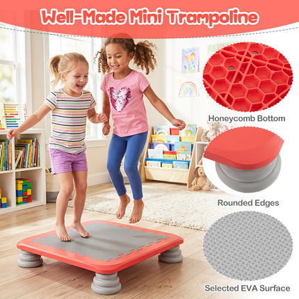 BABY JOY 25.5" Mini Trampoline for Kids Indoor & Outdoor | Square Bounce Board
