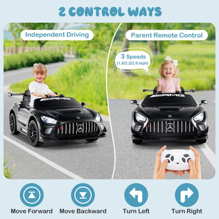 Costzon Ride on Car 12V Licensed Mercedes-AMG GT3 Kids Car with Remote Control