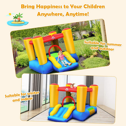 BOUNTECH Inflatable Bounce House, Bouncy House for Kids Indoor Outdoor Party, Portable Backyard Castle Bouncer